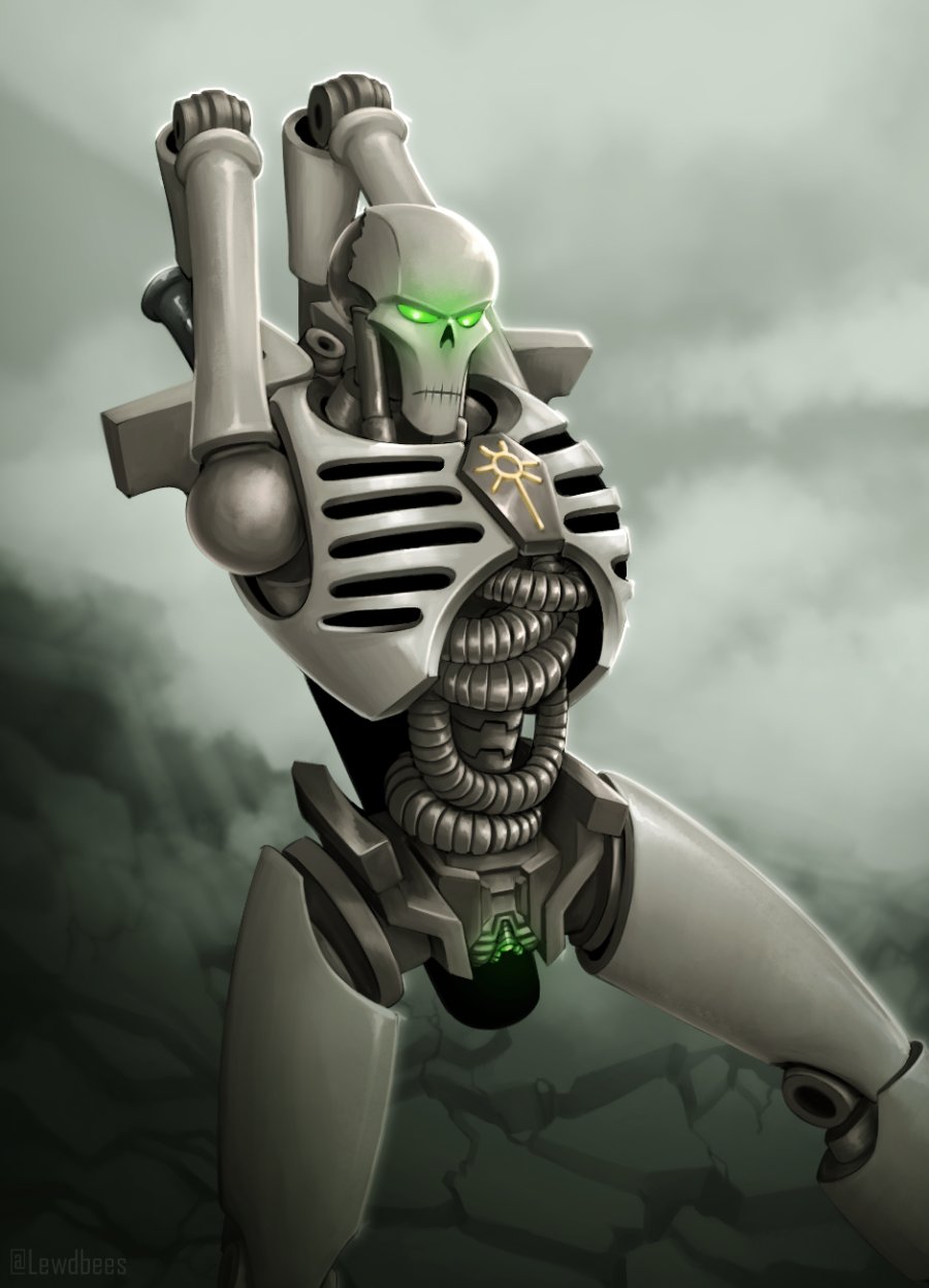 ambiguous_gender lewdbees_(artist) necron necron_warrior nightmare_waifu pussy robot robot_humanoid vagina warhammer_(franchise) warhammer_40k