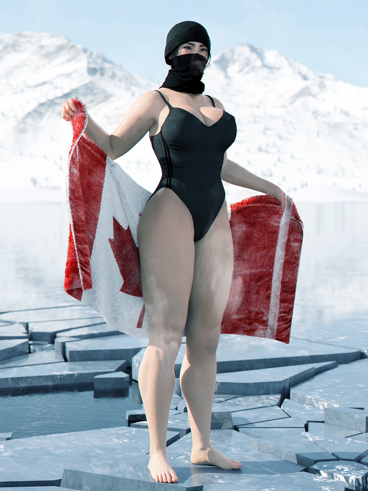 1female 1girls 3d ass big_ass big_breasts breasts canada_flag cleavage cleavage_overflow female female_only flag frost_(rainbow_six) rainbow_six_siege solo solo_female tagme thick thick_ass thick_thighs thighs voluptuous voluptuous_female wide_hips word2