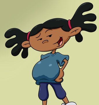 1girls aged_up black_hair brown_skin cartoon_network clothed_female codename:_kids_next_door cree_lincoln massive_breasts only_female seductive_look smooth_skin takeshi1000 twintails warner_brothers wavy_hair