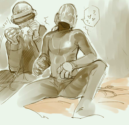 2boys anthro daft_punk gay guy-manuel_de_homem-christo helmet male_only musician real_person thomas_bangalter