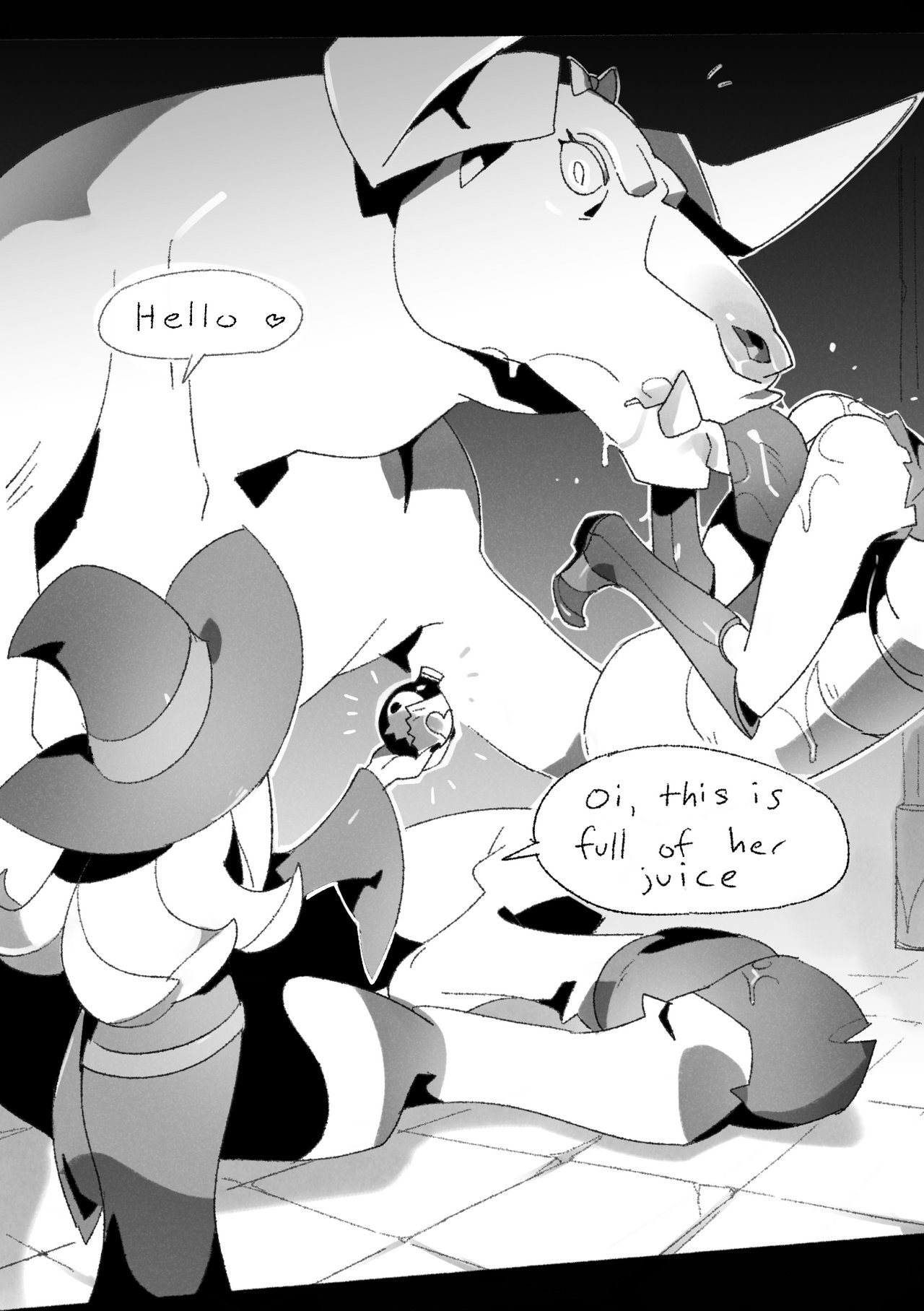 atsuko kagari, cunnilingus, deep cunnilingus, female, little witch academia, long tongue, minotaur, monster, monster rape, pussy, pussy juice, rape, squirting, sucy manbavaran, tongue fucking, tongue in pussy