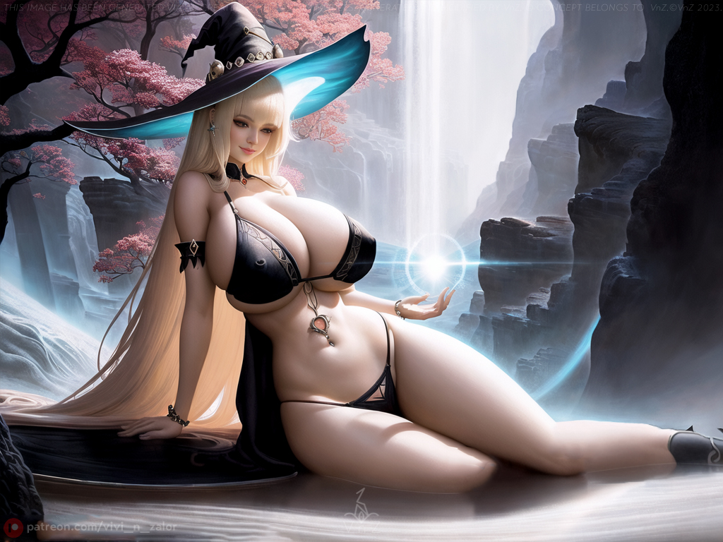 1girls, 2020s, 2023, ai generated, big breasts, blonde hair, breasts, curvaceous, curvy body, curvy female, female, female focus, female only, highres, milf, seductive look, stable diffusion, witch hat, wizard hat