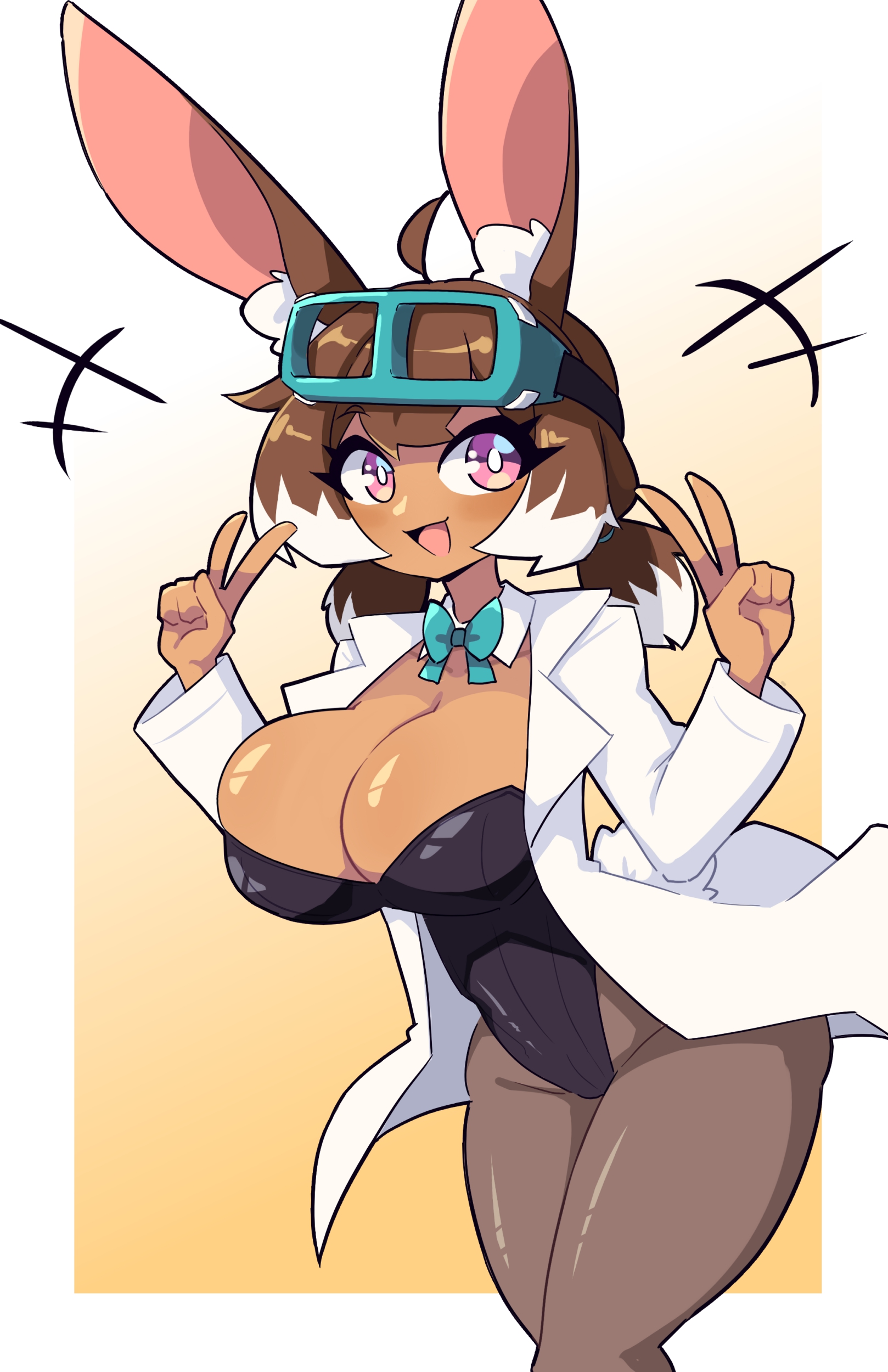 breasts, bunny girl, female, j5daigada, scientist, tagme