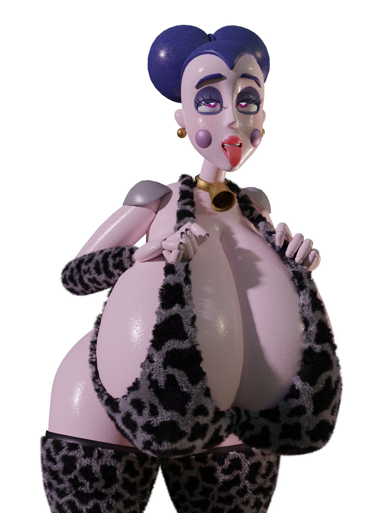 1girls, 3d, 3d (artwork), 3d model, ballora, ballora (fnafsl), ballora (spiderjunior10), cow print, female, five nights at freddy's, five nights at freddy's: sister location, fnaf, rckke, scottgames, sister location, solo, spiderjunior10