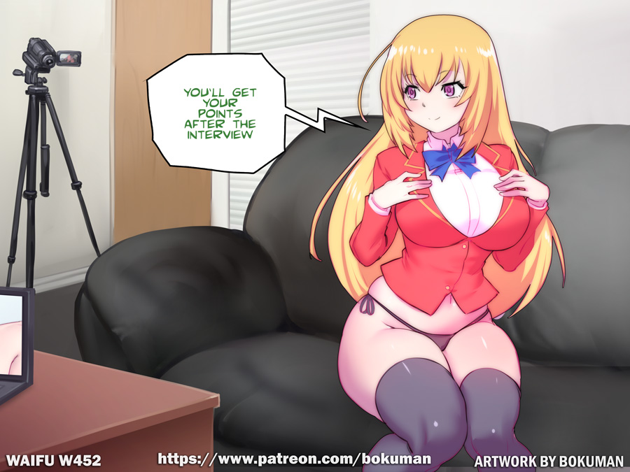 1girls black_leggings blue_ribbon bokuman casting casting_couch classroom_of_the_elite color desk female hands_on_breasts ichinose_honami_(cote) laptop long_hair no_pants red_blazer schoolgirl sitting_on_couch solo_female solo_focus string_panties tagme tripod video_camera white_shirt youkoso_jitsuryoku_shijou_shugi_no_kyoushitsu_e