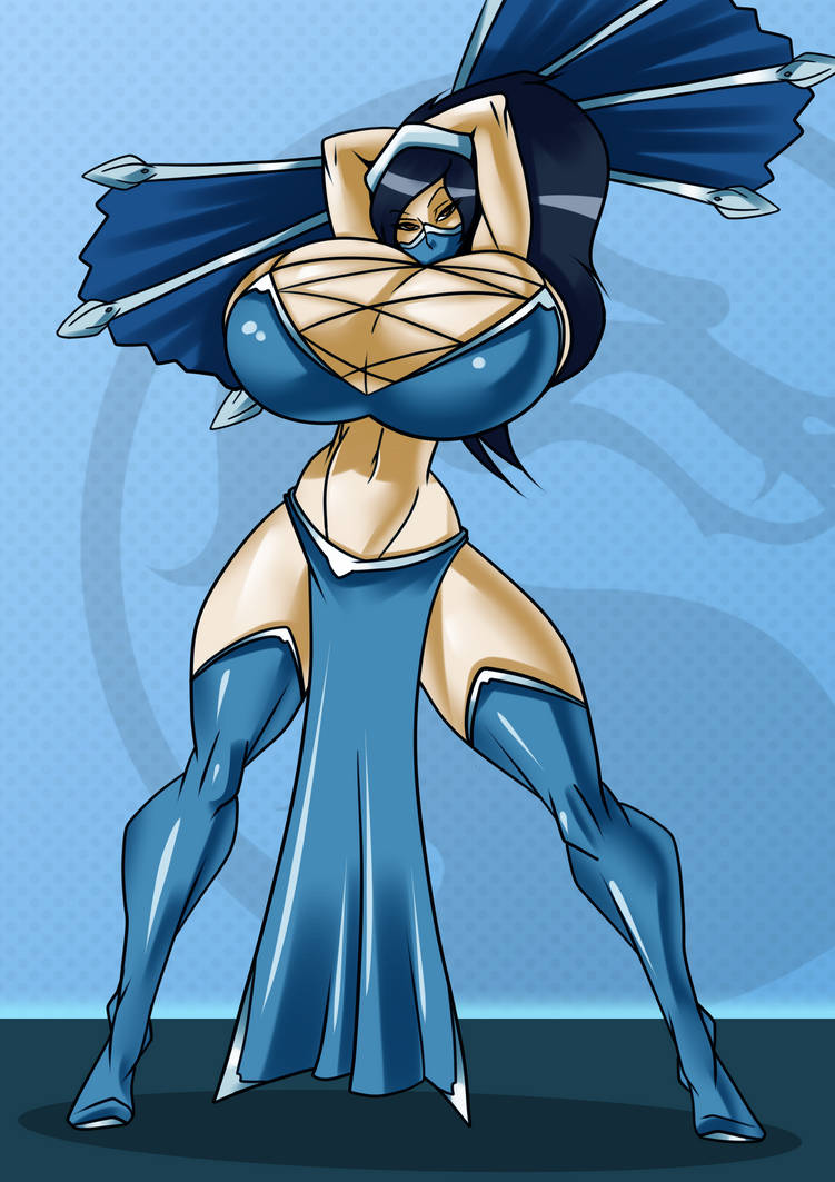 2d big_breasts black_hair blue_mask breasts busty dark_hair edenian fans female female_focus female_only huge_breasts kitana kitana_(mk9) kunoichi large_breasts legs light-skinned_female light_skin loincloth massive_breasts mortal_kombat mortal_kombat_(2011) navel netherrealm_studios princess royalty standing thick thick_legs thick_thighs thigh_boot top_heavy voluptuous winter_warning