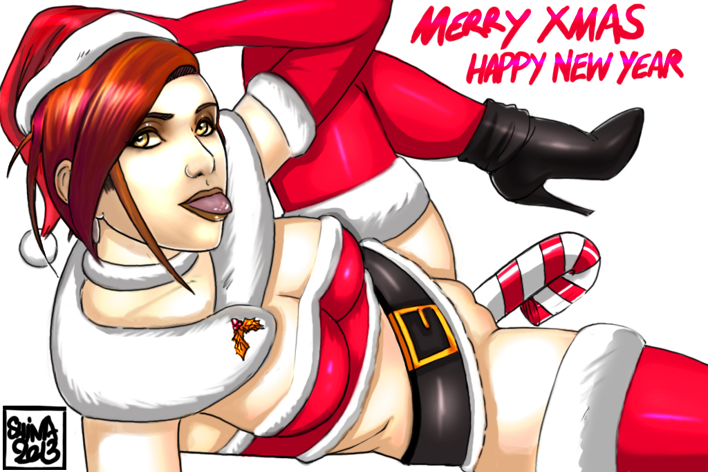 1girls 2013 assumi blizzard_entertainment brown_eyes candy_cane christmas high_heels human human_(world_of_warcraft) light-skinned_female light_skin looking_at_viewer original_character red_hair sex_toy shina spread_legs stockings tongue tongue_out warcraft warlock_(warcraft) winter_veil world_of_warcraft