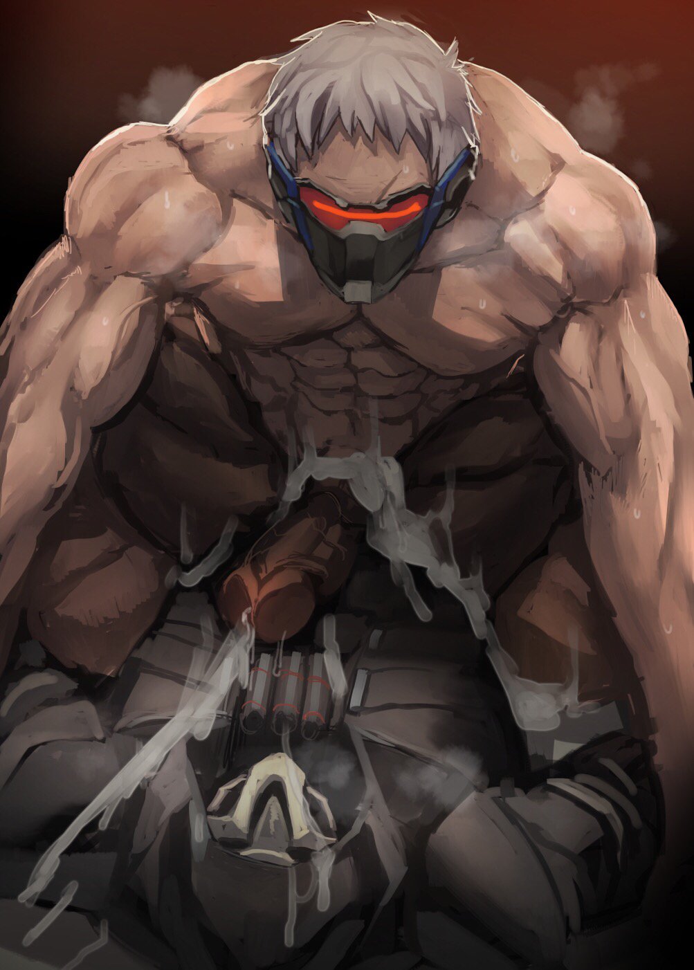 anal, anal sex, ass, balls, bara, big balls, big penis, black hoodie, boner, climax, cum, cum in ass, dokichi, ejaculation, erection, gay, hood, hood up, hooded, hooded male, hoodie, male, male only, mask, masked, masked male, muscles, muscular, musk, nude, orgasm, overwatch, penis, reaper, sex, soldier 76, sweaty, yaoi
