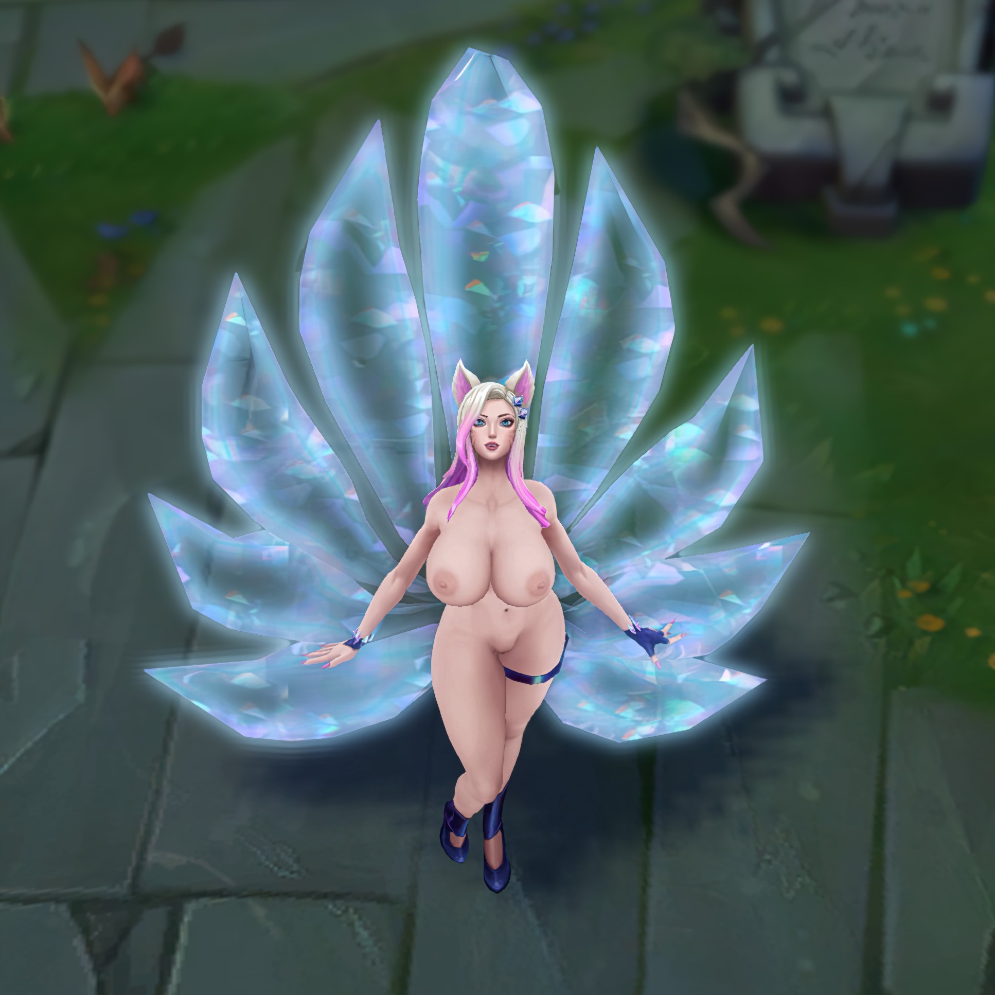 1girls, 3d, ahri, areolae, ass, big ass, big breasts, big butt, breasts, female, female only, functionally nude, functionally nude female, k/da ahri, k/da all out ahri, k/da all out series, k/da series, large breasts, league of legends, long hair, mod, ninfrock, nipples, pink hair, pussy, shaved pussy, solo, solo female, thick thighs, wide hips
