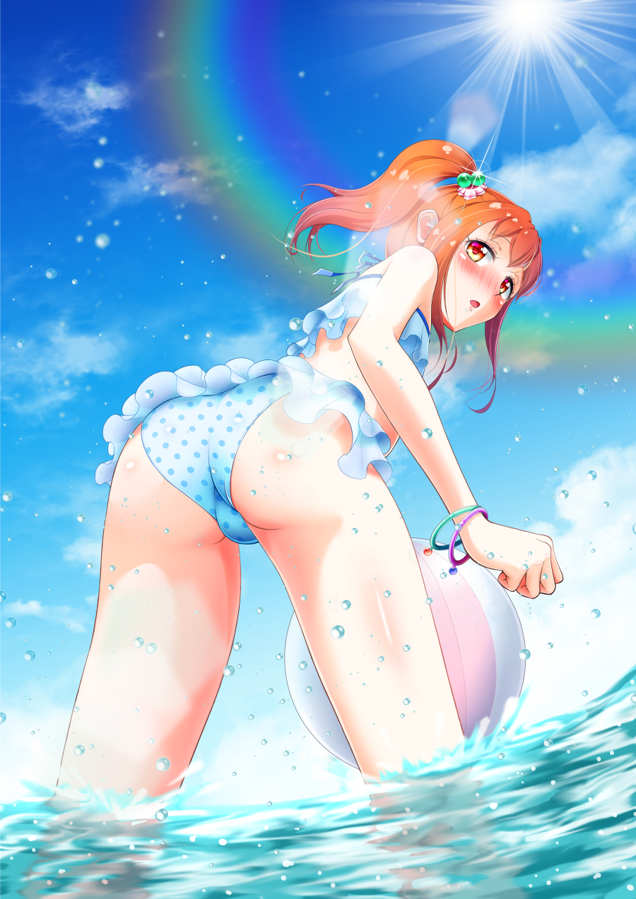 1boy ass big_ass crossdressing femboy girly male natsusora_wakana nobady orange_hair original original_character tagme trap