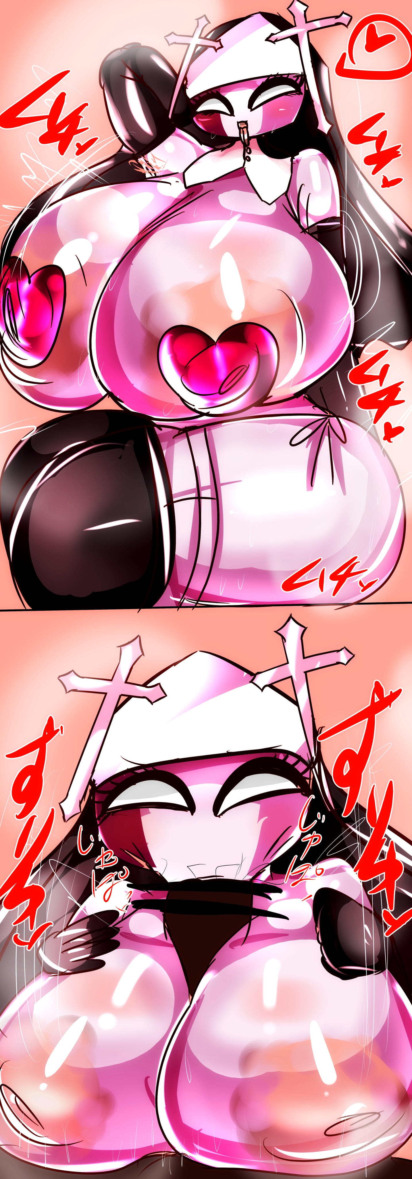 big boobs, big breasts, breasts, female, friday night funkin, kotarodayo1126, sarvente, sarvente (dokki.doodlez), sarvente (friday night funkin), thick thighs, titfuck