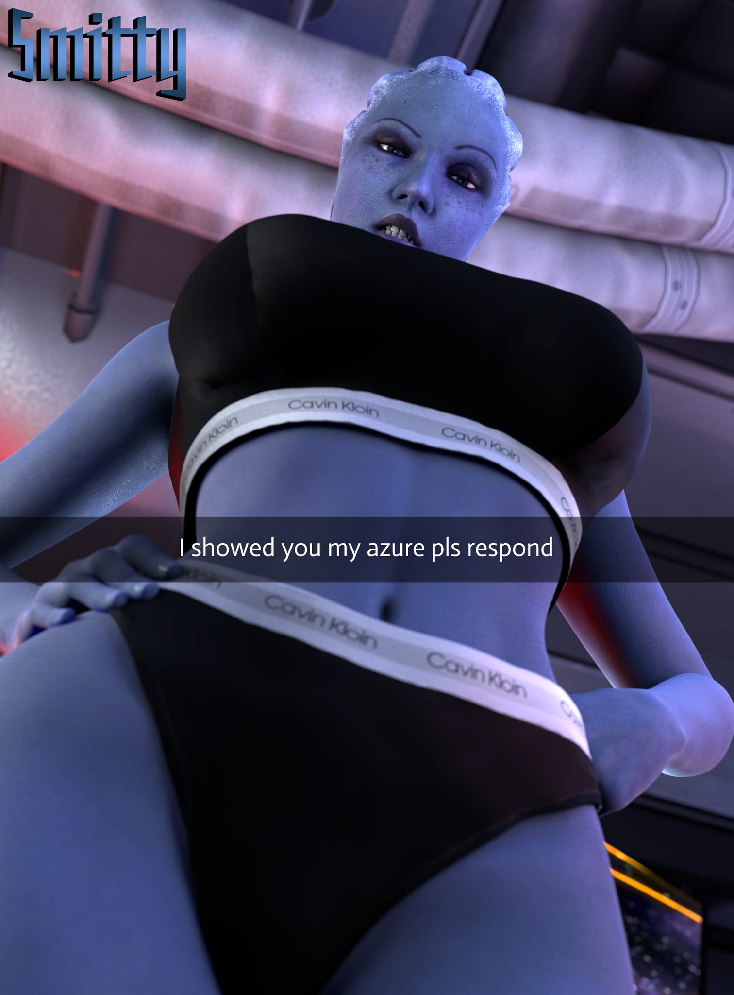 1girls, 3d, 3d (artwork), alien, alien girl, alien humanoid, alternate version available, asari, ass, athletic, athletic female, big breasts, bioware, blender (software), blue body, blue skin, blue-skinned female, breasts, busty, calvin klein, curvaceous, curvy, curvy figure, female, female only, fit, fit female, hourglass figure, huge ass, huge breasts, humanoid, large breasts, legs, liara t'soni, lips, mass effect, mass effect 2, mass effect 3, smitty34, solo, tentacle hair, thick, thick ass, thick hips, thick legs, thick thighs, thighs, voluptuous, waist, wide hips