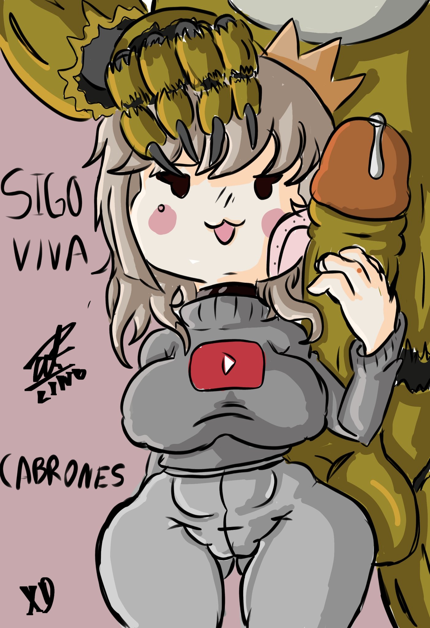 :3, animatronic, cumming, five nights at freddy's, five nights at freddy's 4, futanari, grabbing penis, hair grab, intersex, lesbian, lunagd, nightmare chica (fnaf), penicilino123, penis, pepitocuario123, robot, scottgames, spanish, spanish text, tagme, youtube, youtube hispanic