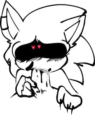 blowjob, claws, curse (sonic.exe), fellatio, femboy, furry, gay, kenji grimm, male, pierced ears, red eyes, sonic.exe, sonic.exe (series), tagme, yaoi