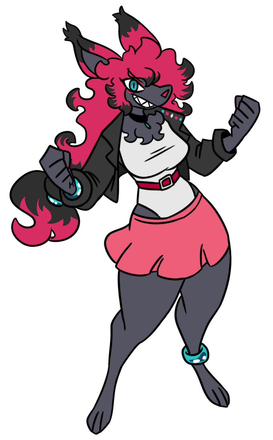 anthro anthrofied big_breasts breast breasts clothed clothing female fur furry nerdyreindeer nintendo pokémon_(species) pokemon pokemon_(species) punk solo standing zoroark