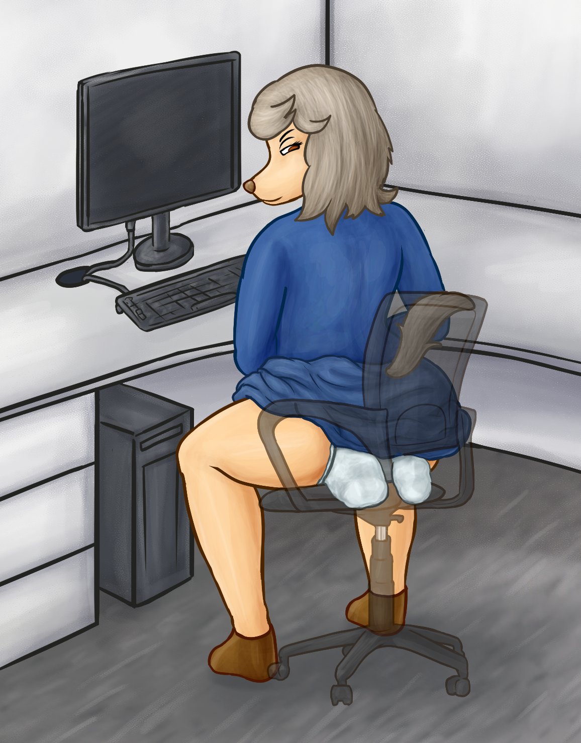 lordcuckness oc office scat sitting tagme