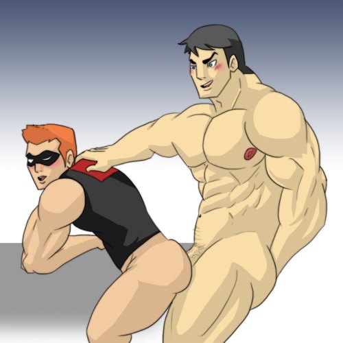 2boys anal conner_kent dc dc_comics earth_16 gay justice_league kon-el male male_only nude orange_hair puberty pubes pubic_hair red_arrow roy_harper superboy superboy_(conner_kent) superman_(series) yaoi young_justice