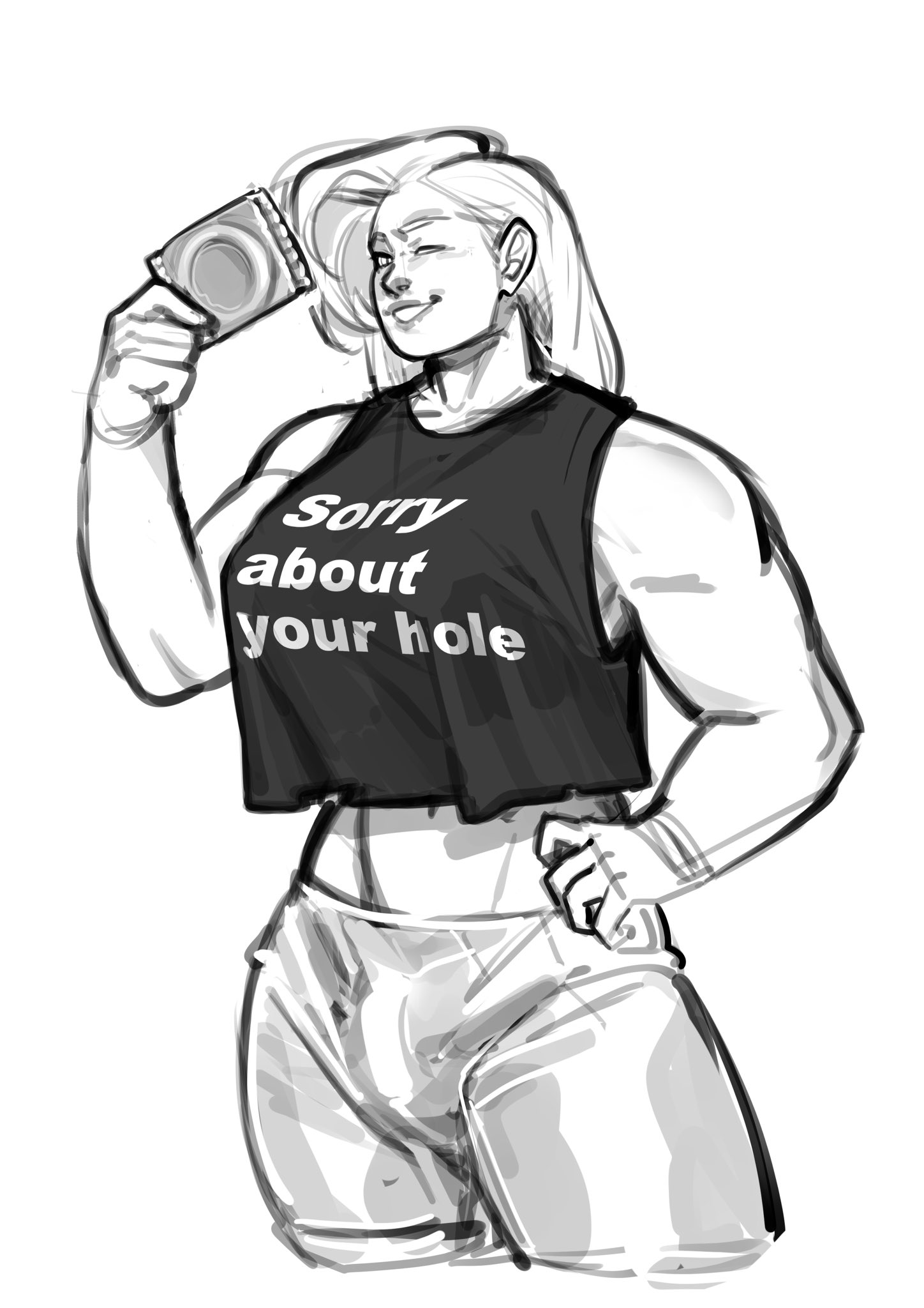 2022, arcquosnsfw, big penis, bulge, condom, futa only, futanari, intersex, penis, sharky (arcquosnsfw), tagme