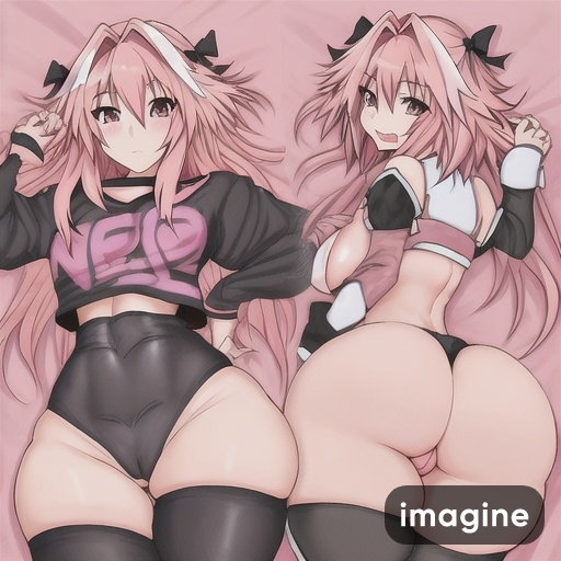 ai_generated astolfo_(fate) bad_hands big_butt crossdressing fat_ass fate/apocrypha fate/grand_order fate_(series) girly rule_63 thick_ass thick_thighs voluptuous wide_hips