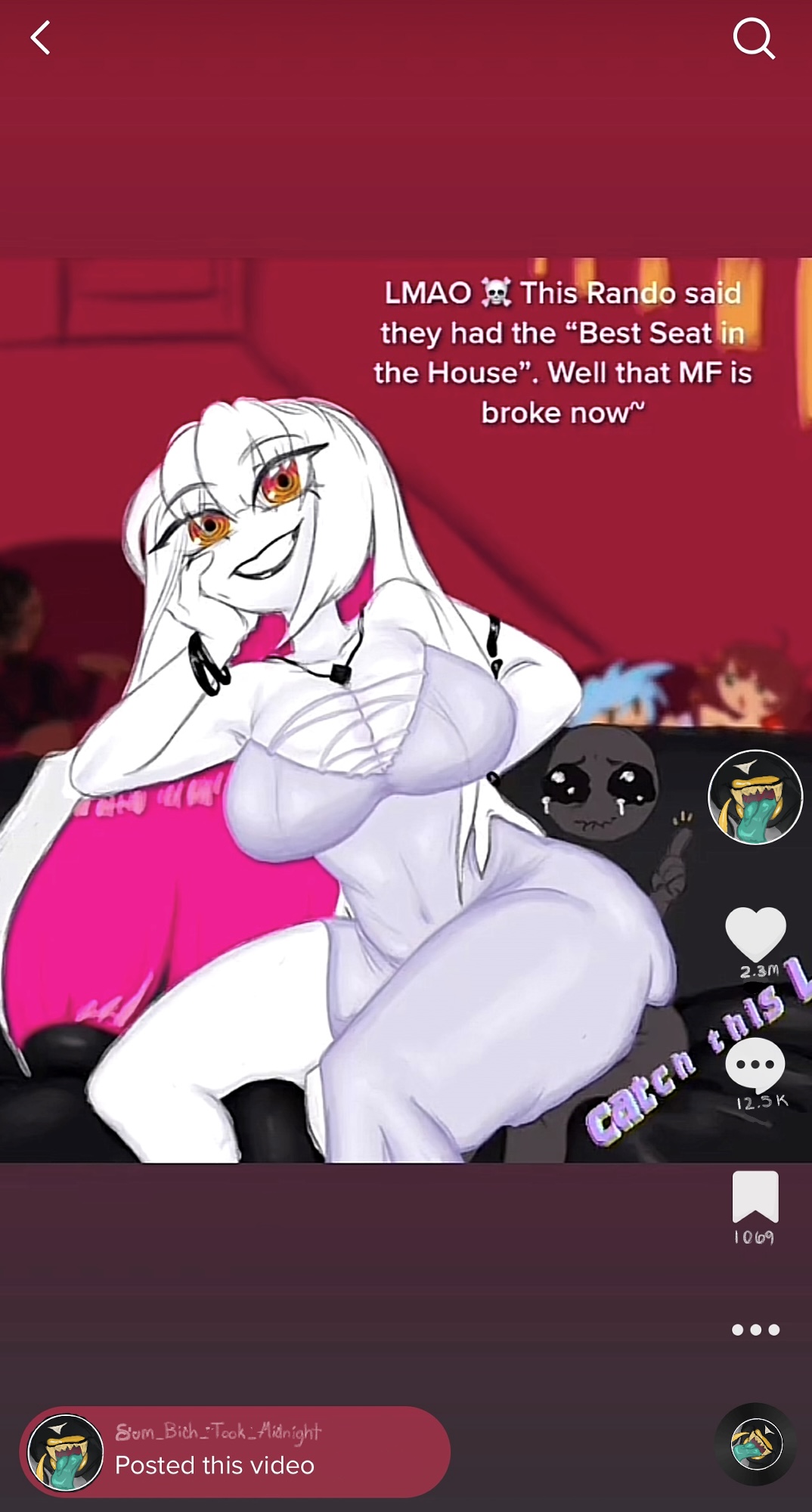 anon, background characters, big breasts, big hips, boyfriend (friday night funkin), breasts, brialzebubbie, crush, female, fnf, fnf entity, friday night funkin, friday night funkin mod, girlfriend (friday night funkin), high slit dress, nikusa (sugarratio), sp4gh3tt1 (artist), text, tiktok
