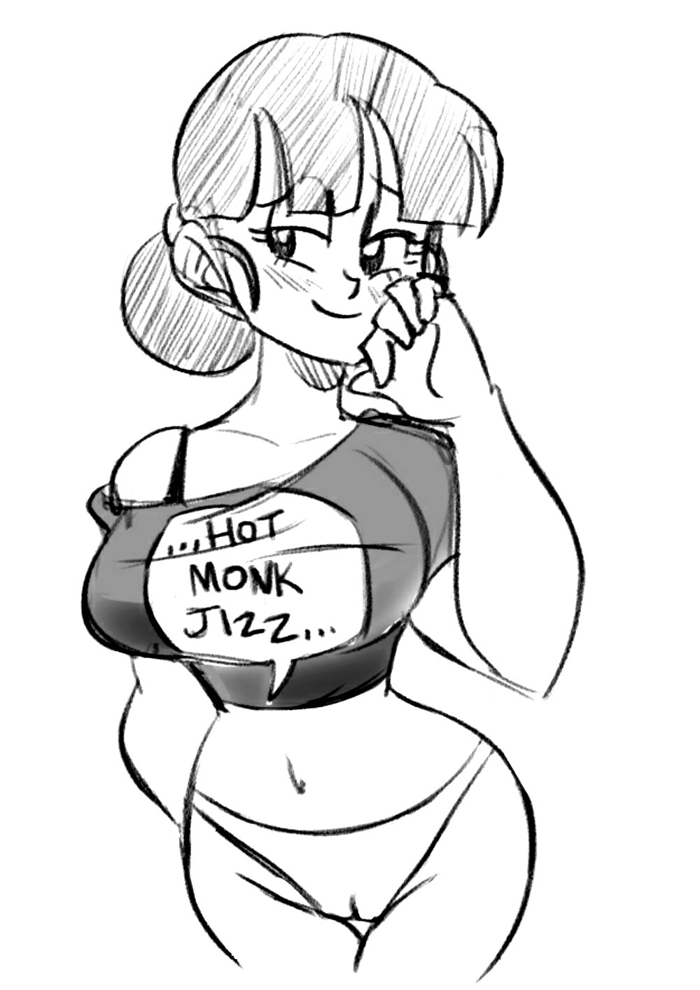 big breasts, breasts, chichi, comic, comic cover, dragon ball, dragon ball super, dragon ball z, female, funsexydragonball, horny, horny female, krillin, kuririn, panties, pussy, pussy bulge