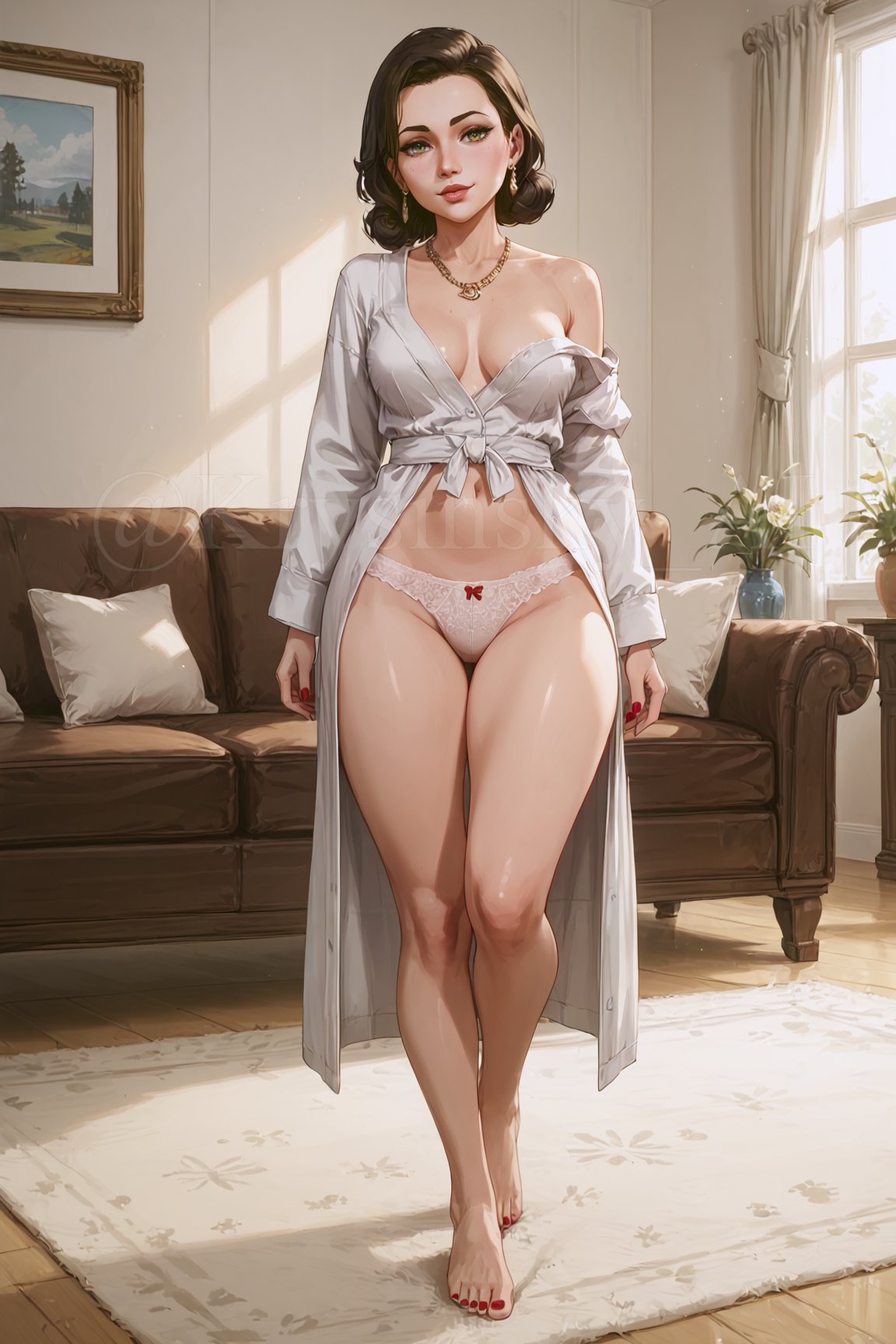 ai_generated bioshock bioshock_infinite busty cleavage elizabeth_comstock female female_focus female_only full_body hourglass_figure krysinsky_ai tagme wide_hips