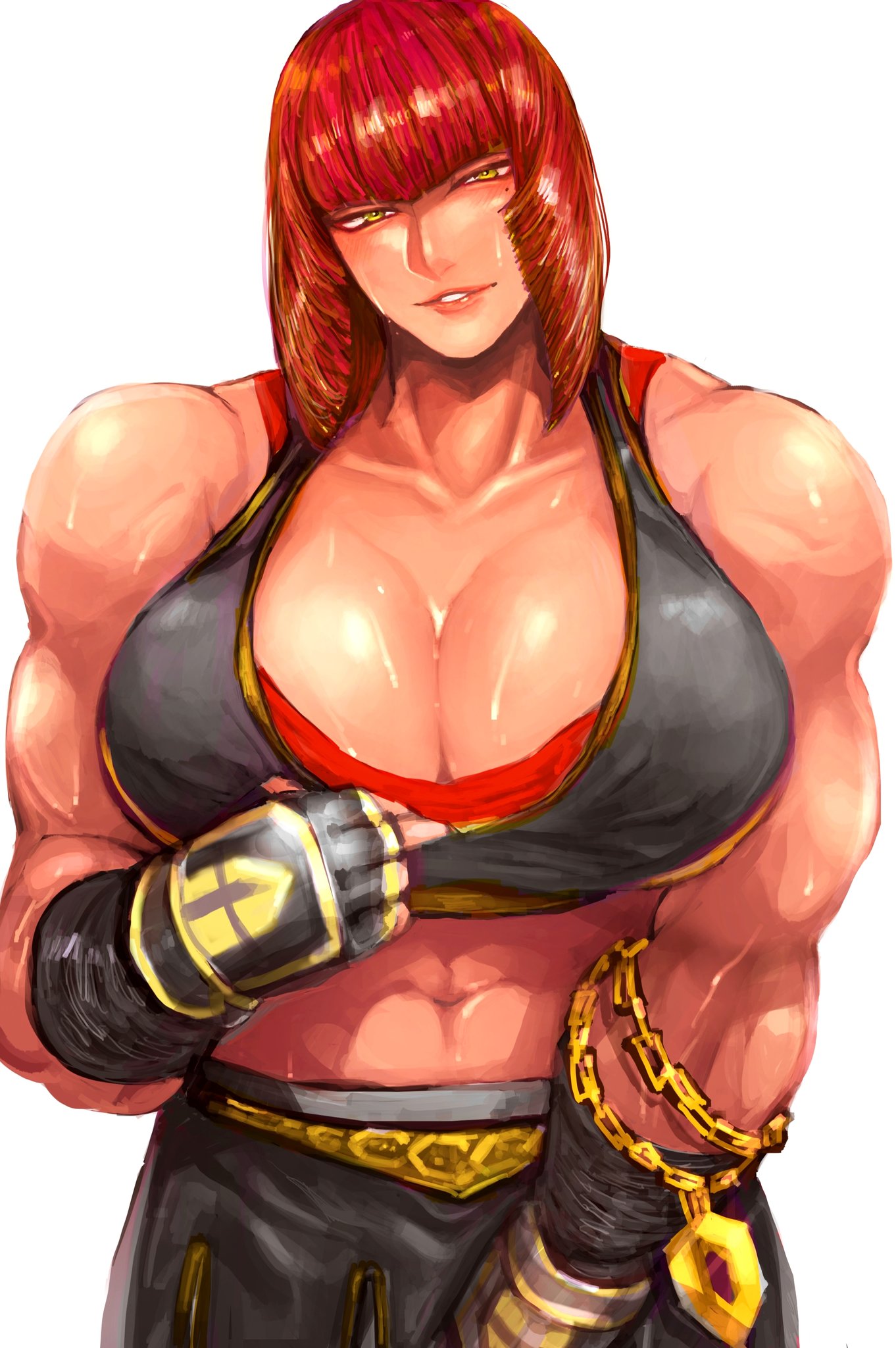 2d capcom cleavage female marisa_rossetti muscles muscular muscular_female red_hair street_fighter street_fighter_6 tagme zmnjo1440