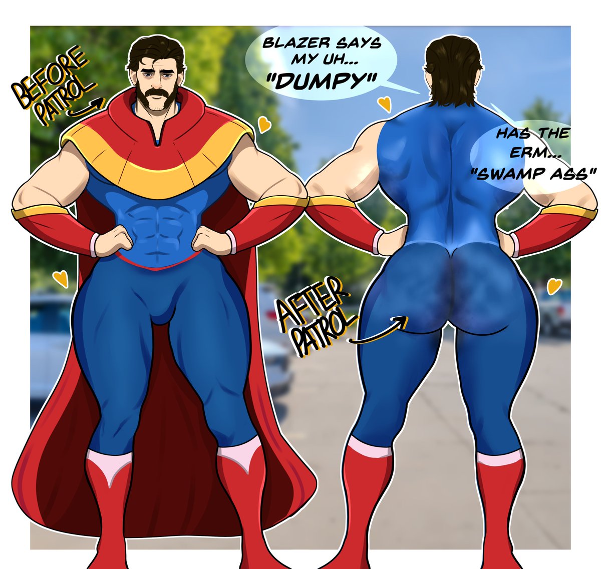 ass, beard, big ass, big butt, bubble ass, bubble butt, daddy, dilf, dispatch (game), gay, heart, heart symbol, huge ass, huge butt, male, male only, muscular, muscular male, musky, peanutbara, phenomaman, round ass, round butt, solo, superhero, thick ass, thick butt
