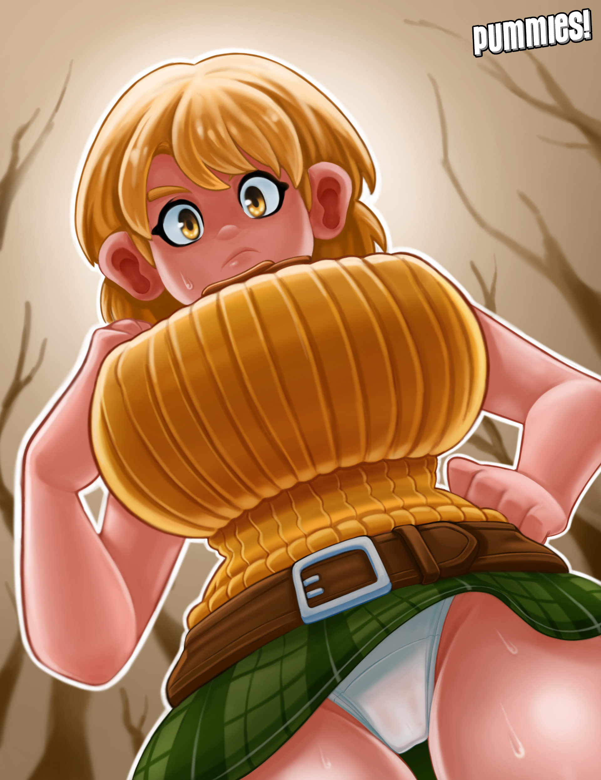 ashley graham, ashley graham (brooke elizabeth mathieson), bare shoulders, big breasts, blonde hair, breasts, busty, capcom, erect nipples, female, female focus, female only, hourglass figure, large breasts, miniskirt, nipple bulge, nipples, orange eyes, panties, pummies, resident evil, resident evil 4, short hair, skirt, sleeveless shirt, sweat, tagme, turtleneck, turtleneck sweater, upskirt, wide hips