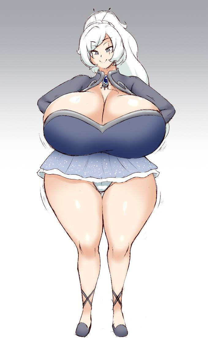 big_ass big_breasts big_butt bottom_heavy breast_expansion breasts clothed clothing curvaceous curvy curvy_female curvy_figure eyes female female_only gigantic_breasts huge_breasts huge_thighs large_breasts large_thighs looking_at_viewer massive_thighs panties ponytail rwby scar smiling smiling_at_viewer speeds standing thick thick_hips thick_thighs thunder_thighs visible_panties voluptuous voluptuous_female weiss_schnee white_hair wide_hips