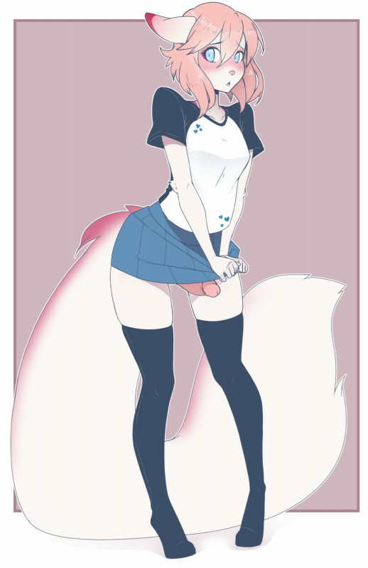 1futa ambiguous_gender animal_ears animal_nose anthro ashamed big_tail black_sleeves black_thighhighs blue_eyes blush blushing_at_viewer breasts casual_clothes clothed clothing cock covering_crotch covering_penis cute cute_expression cute_face dick edit edited elbow_tufts embarrassed erect erect_penis erection exposed_penis fluffy_tail furry furry_intersex furry_only futa_anthro futa_focus futa_only futa_sans_balls futanari futasub grabbing_clothing hands_together hiding_erection hiding_penis holding_clothes holding_clothing huge_tail humanoid humanoid_penis intersex large_tail light-skinned light-skinned_futanari light_skin long_tail looking_at_viewer open_mouth pale_fur pale_skin peach_hair penis penis_out pidgeon_toed pink_fur pink_hair pink_nose pink_skin pink_tail short_dress short_hair short_skirt short_sleeves shoulder_length_hair shy simple_background skirt slender slender_waist small_breasts small_penis solo_futa standing submissive submissive_anthro submissive_futa submissive_intersex suelix t-shirt tail thigh_gap thighhighs thin_waist third-party_edit uncensored unwanted_erection white_t-shirt white_topwear