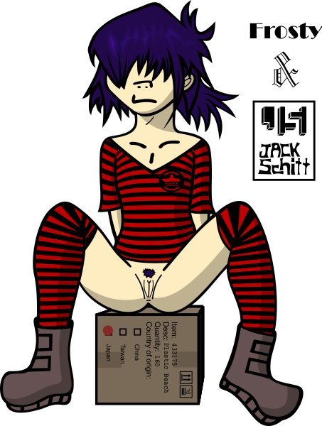 blue_hair female gorillaz jack_schitt noodle_(gorillaz) tagme