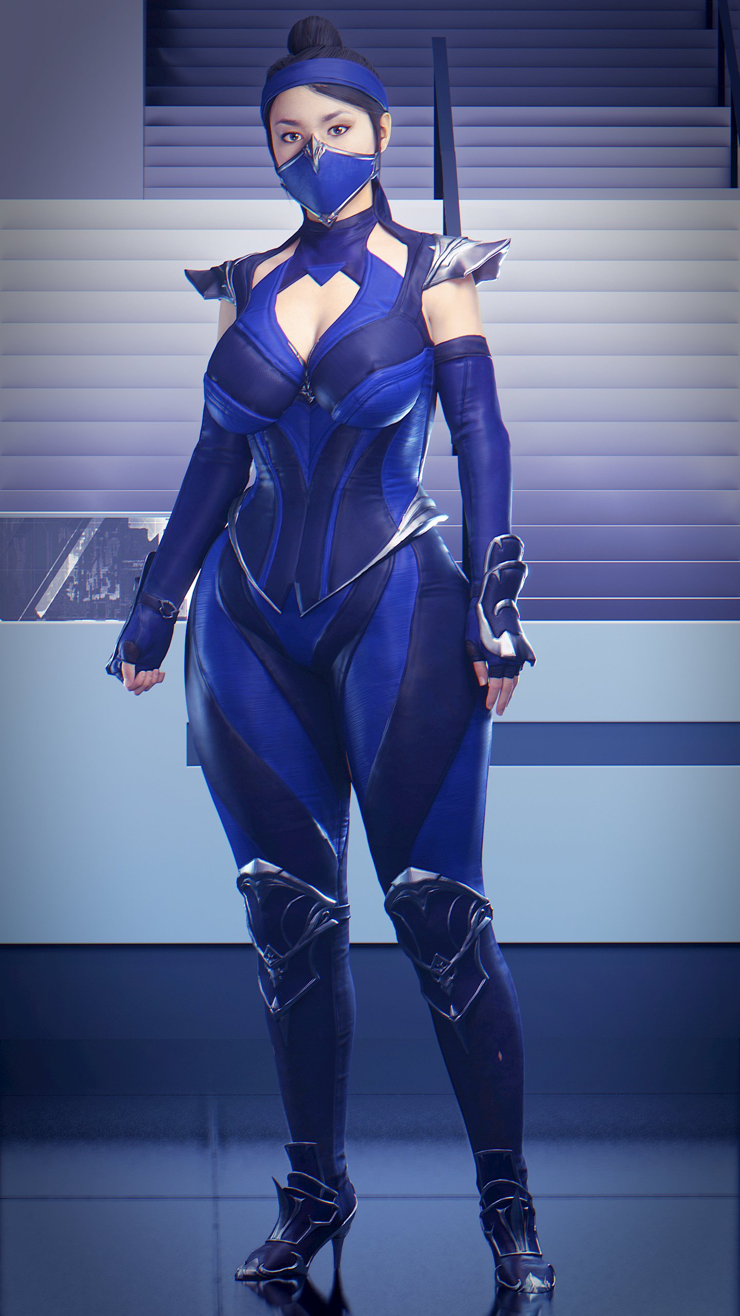 1girls, 3d, 3d (artwork), alternate version at source, alternate version available, assassin, athletic, athletic female, belly, big breasts, black hair, breadcrumb, breasts, busty, cleavage, curvy, dark hair, edenian, female, female focus, female only, fully clothed, hair bun, huge breasts, kitana, kunoichi, large breasts, legs, midway, midway games, mortal kombat, mortal kombat 11, netherrealm studios, pinup, pose, posing, princess, realistic, royalty, solo, standing, thick, thick legs, thick thighs, voluptuous, wide hips