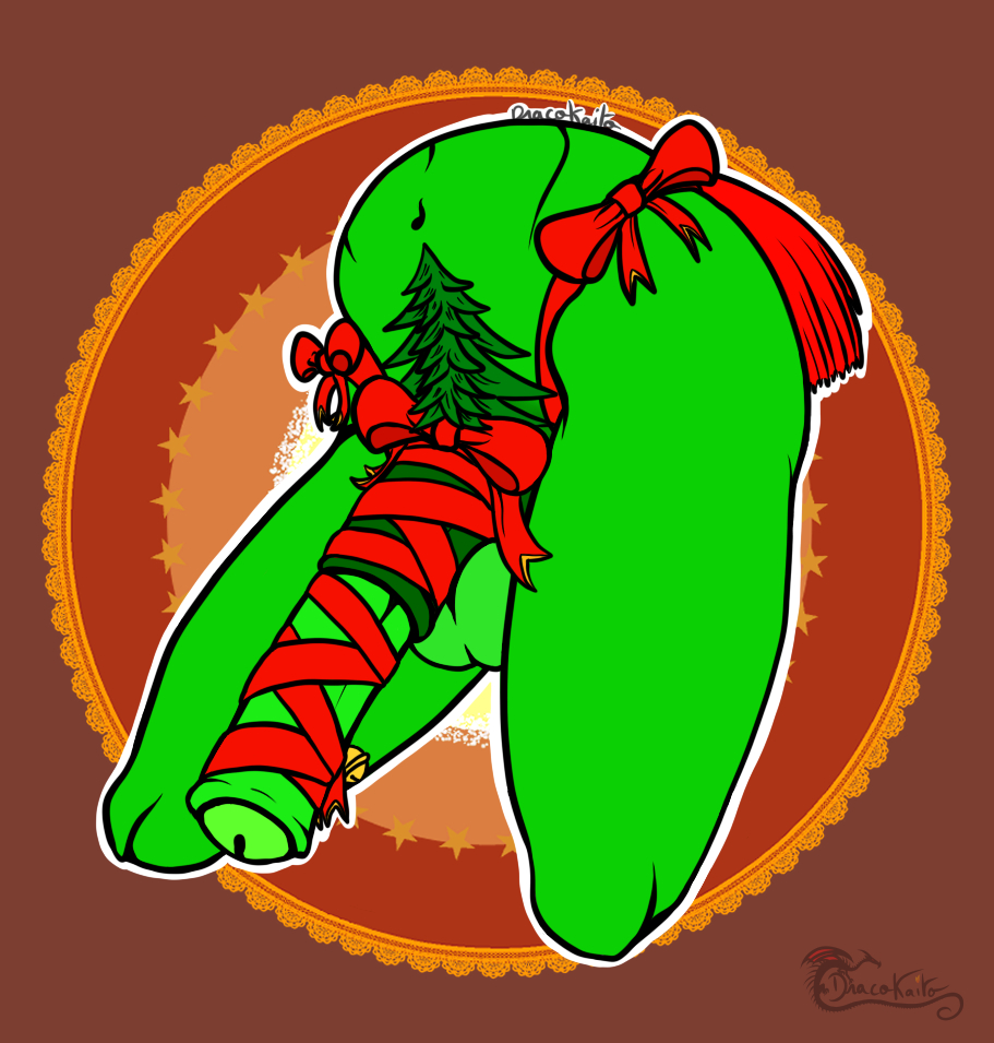 animal_genitalia animal_penis anthro balls big_penis bigline christmas digital_media_(artwork) dracokaito dracokaitonsfw equid equine equine_genitalia equine_penis example flatcolors front_view genitals holidays horse male mammal penis solo ych