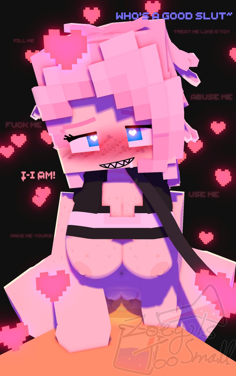 1boy 1boy1girl 1girls 3d blue_eyes bra collar erect_nipples erect_penis female freckles heart-shaped_pupils horny_female looking_at_partner looking_at_viewer male male_pov mine-imator minecraft no_panties pink_hair pov riding riding_penis sex smile vaginal_penetration you zoey_(zoeyistoosmall) zoey_is_too_small