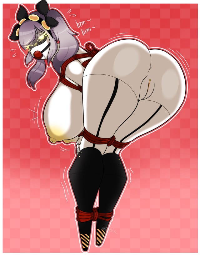 bandage, big ass, bondage, darkxmoza off, female, female only, j (murder drones), murder drones, ribbons