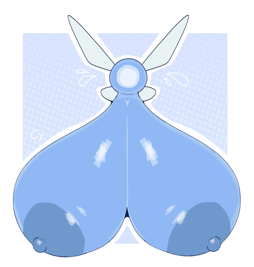 areolae ball_with_hyper_features big_breasts blue_nipples blue_skin cyanu edit fairy flustered hanging_breasts navi nintendo ocarina_of_time the_legend_of_zelda