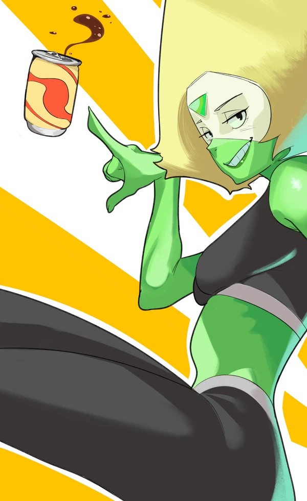 1girls alternate_costume ass black_crop_top black_legwear black_pants black_sports_bra black_topwear black_yoga_pants crop_top female female_focus female_only fit_female floating_object green_skin looking_at_viewer midriff pants peridot_(steven_universe) ribs side_view sitting small_breasts smile soda soda_can solo solo_female solo_focus sports_bra sports_uniform sportswear steven_universe telekinesis thighs visor yellow_hair yoga_pants