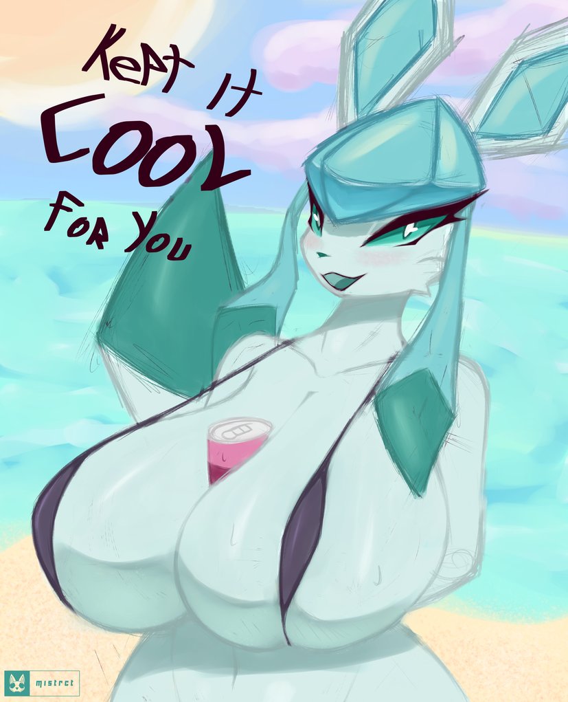 big_breasts breasts eeveelution female glaceon mistrct pokémon_(species) pokemon tagme