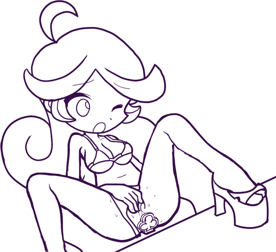 accurate_art_style bikini buttplug fingering furii_(artist) heels masturbation panties_aside plug_(sex_toy) puyo_puyo puyo_puyo_artstyle puyo_puyo_fever raffina_(puyo_puyo) sega sex_toy sketch