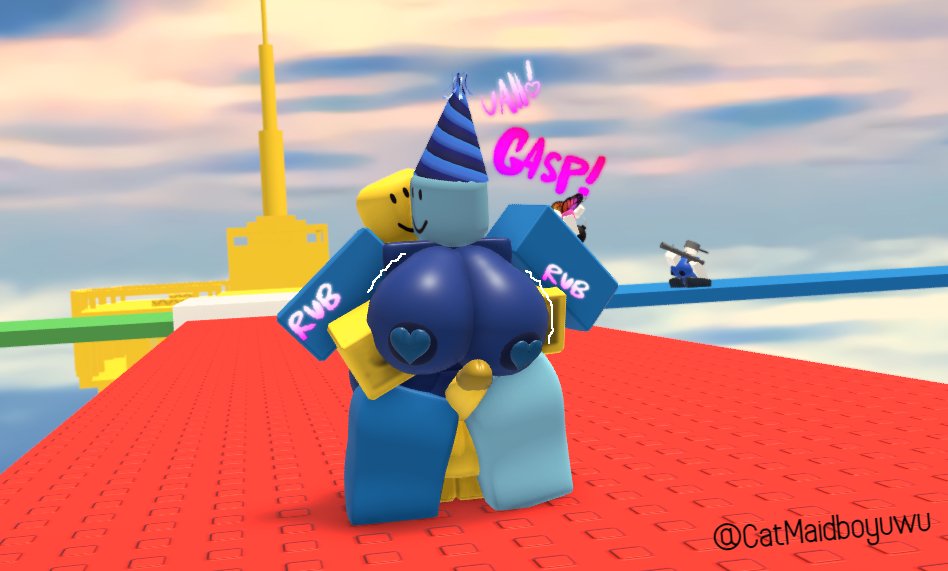 1boy 1girls 3d before_sex big_balls big_breasts big_penis catmaidboyuwu dialogue doomspire_brickbattle erection groping penis_between_legs roblox roblox_game robloxian tagme