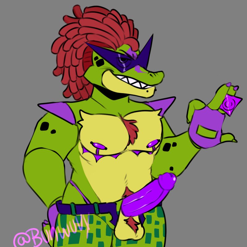 1boy 1male 2022 alligator alligatorid ambiguous_gender ambiguous_species animatronic anthro anthro_focus anthro_only ball_hair balls big_cock big_penis boner bunwuvy chest_hair chest_tuft claws cock condom condom_wrapper crocodile crocodilian crocodylid dick digital_drawing_(artwork) digital_media_(artwork) erect_penis erection facepaint fangs finger_claws fingerless_gloves five_nights_at_freddy's five_nights_at_freddy's:_security_breach furry furry_only glans glasses gloves green_skin grey_background grey_body happy_trail holding_condom holding_object humanoid_genitalia humanoid_penis inviting_to_sex looking_at_viewer machine male male_focus male_only montgomery_gator_(fnaf) nipples pants pants_down pants_open partially_clothed partially_clothed_male penis_awe penis_focus penis_out purple_penis red_hair reptile reptile_humanoid robot scales scalie scar scar_on_chest scottgames sharp_teeth shoulder_pads simple_background smile smiley_face smiling smiling_at_viewer solo solo_anthro solo_focus solo_in_panel solo_male steel_wool_studios surgery_scars testicles thick_penis two_tone_body two_tone_skin video_game_character