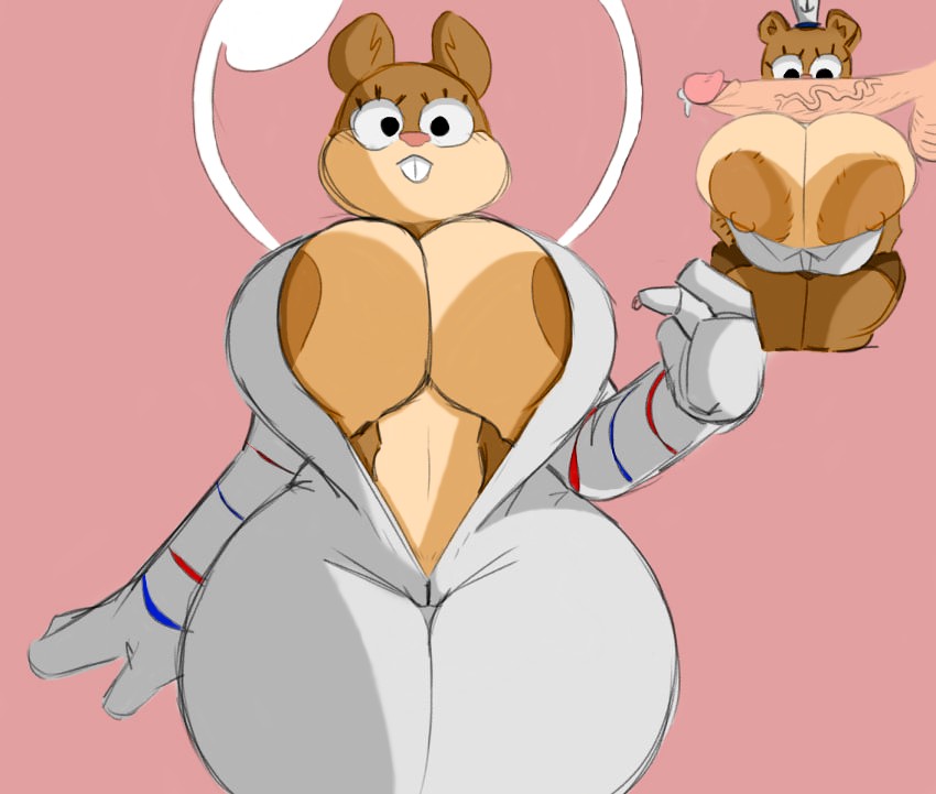 1girls anthro big_areola big_nipples breasts_out brown_nipples cameltoe cum dark_nipples dick disembodied female furry furry_female hair huge_areolae huge_breasts huge_cock huge_nipples nickelodeon nipple_slip nsfwoaf painter_12 penis sandy_cheeks smooth_skin spongebob_squarepants squirrel straight thick_thighs thighs wide_hips