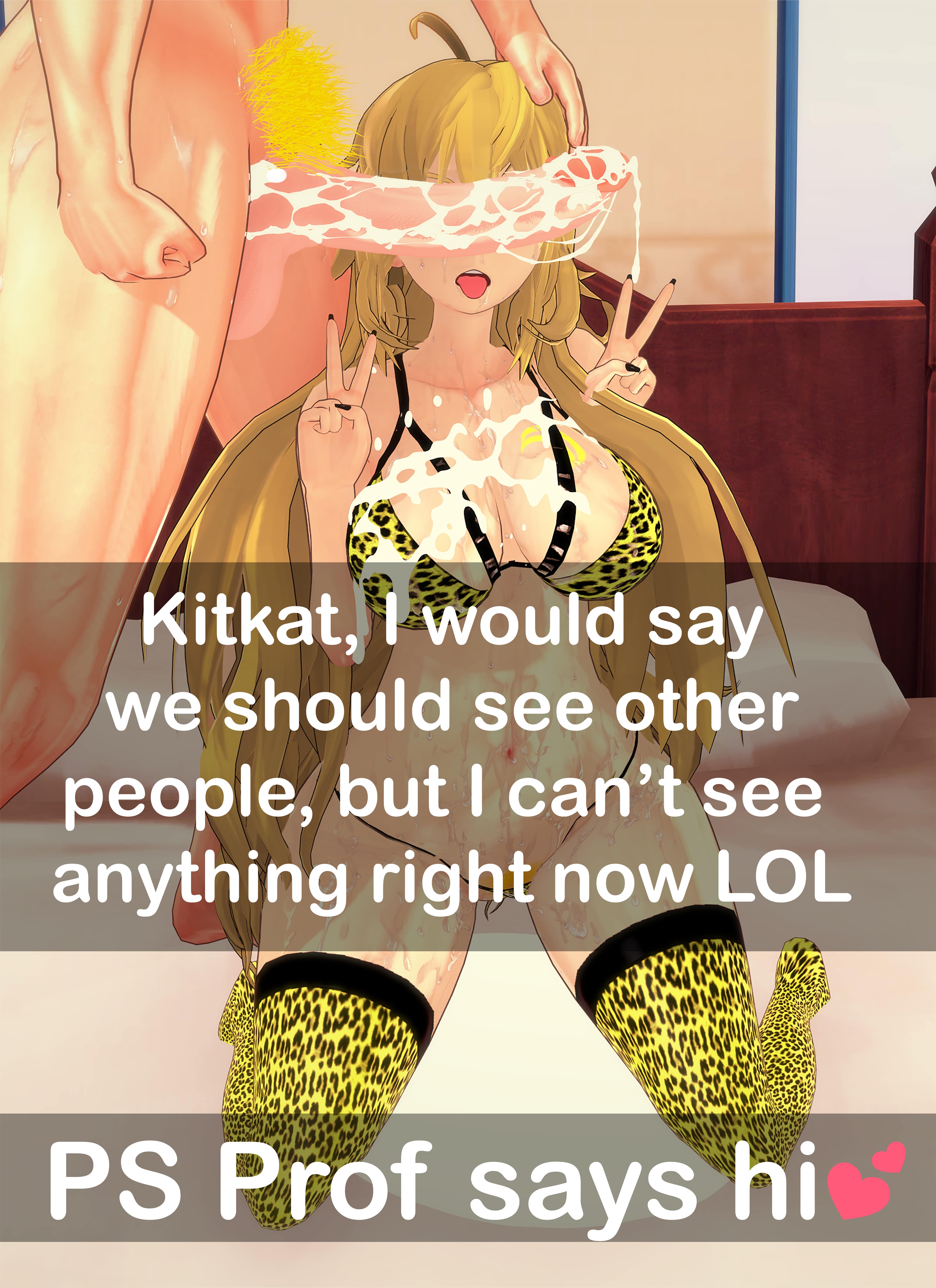 1boy, 1girls, age difference, aged up, arc family crest, double v, english text, fatallyobsessed, female, heart, jaune arc, male, netorare, penis, penis awe, penis over eyes, rwby, snapchat, text, v, yang xiao long
