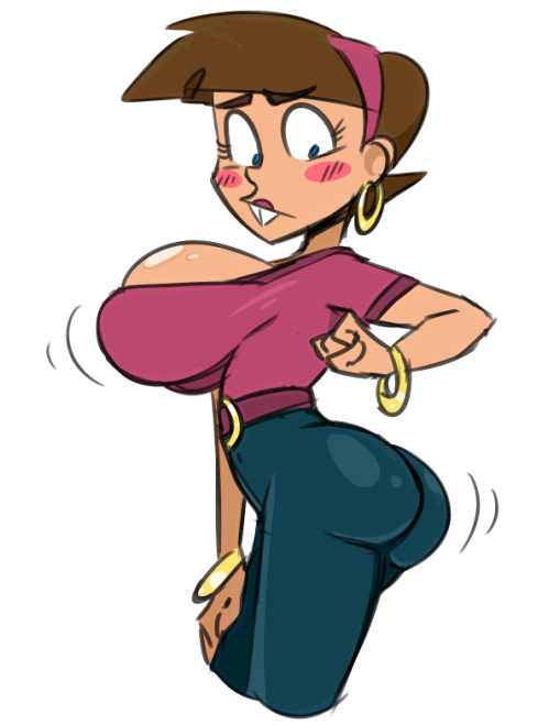 1girls big_breasts buckteeth clothing dat_ass dunnhierdraws female female_only gender_transformation genderswap_(mtf) hoop_earrings hoop_earrings_oversized human milf nickelodeon pale_skin rule_63 slemka smooth_skin solo solo_female the_fairly_oddparents tight_pants timantha timmy_turner