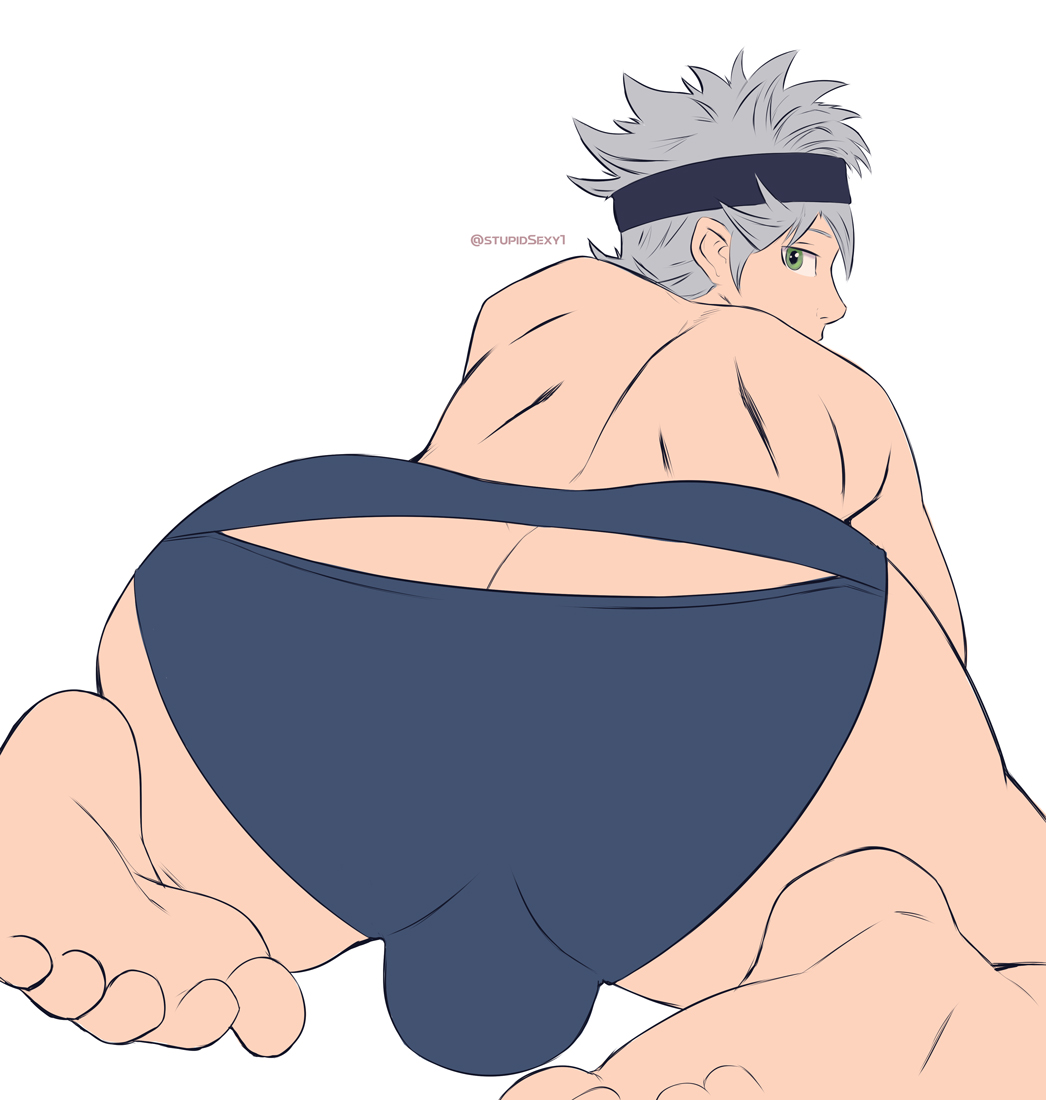 ass ass_focus asta_(black_clover) black_clover male_only stupidsexy underwear