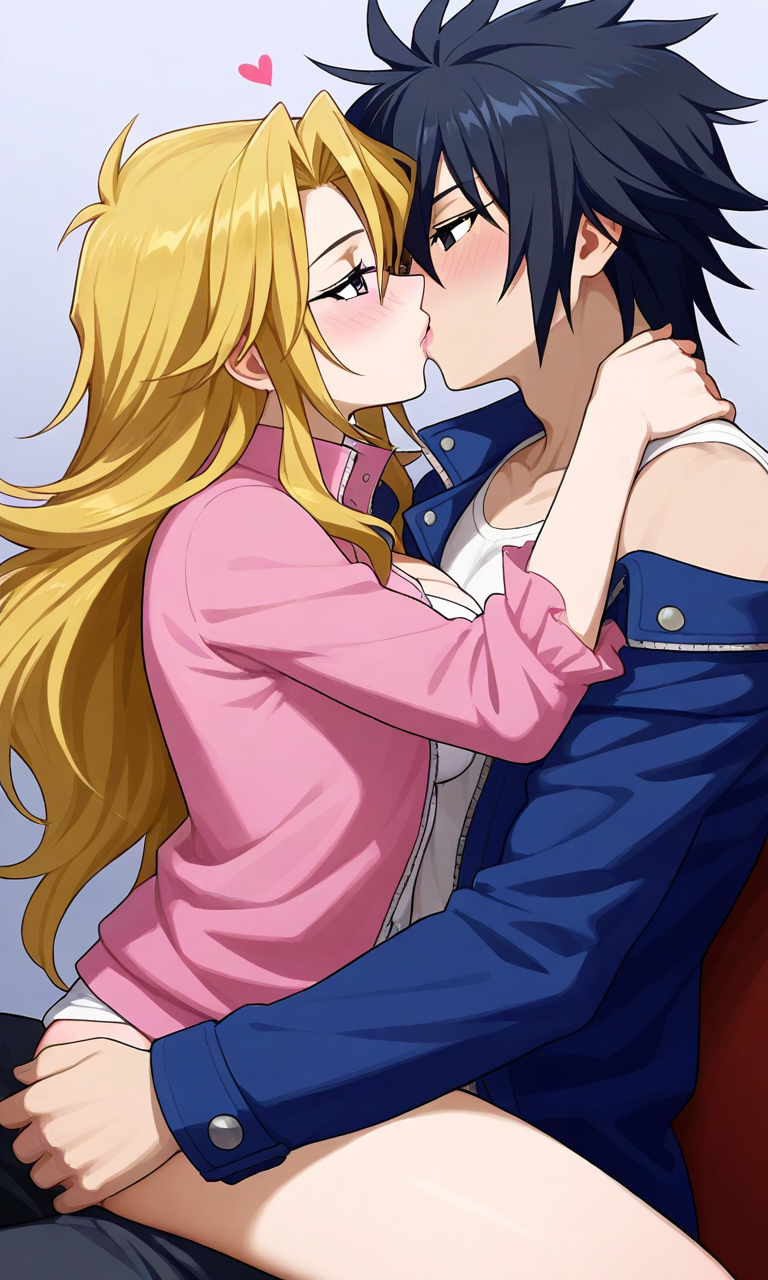 ai_generated couple crossover fairy_tail gray_fullbuster kujaku_mai mai_valentine yu-gi-oh!