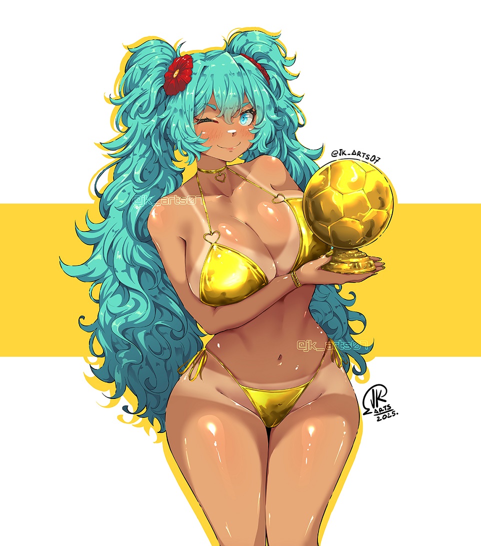 1girls 2025 ass beads bent_over big_ass big_breasts big_butt big_thighs bikini blue_hair bracelet bracelets brazilian brazilian_female brazilian_miku breasts butt can curvy dat_ass earrings eyewear_on_head fat_ass female gigantic_ass gigantic_breasts gigantic_thighs golden_bikini hand_on_ass hand_on_butt hatsune_miku huge_ass huge_breasts huge_thighs jk_arts07 looking_at_viewer looking_back nipple_bulge nipples_visible_through_clothing sandals smile smiling smiling_at_viewer sunglasses tan_body tan_skin tan_skinned_female tanline tanlines teal_hair teasing thick_thighs thighs twitter_link vocaloid waist_beads white_background