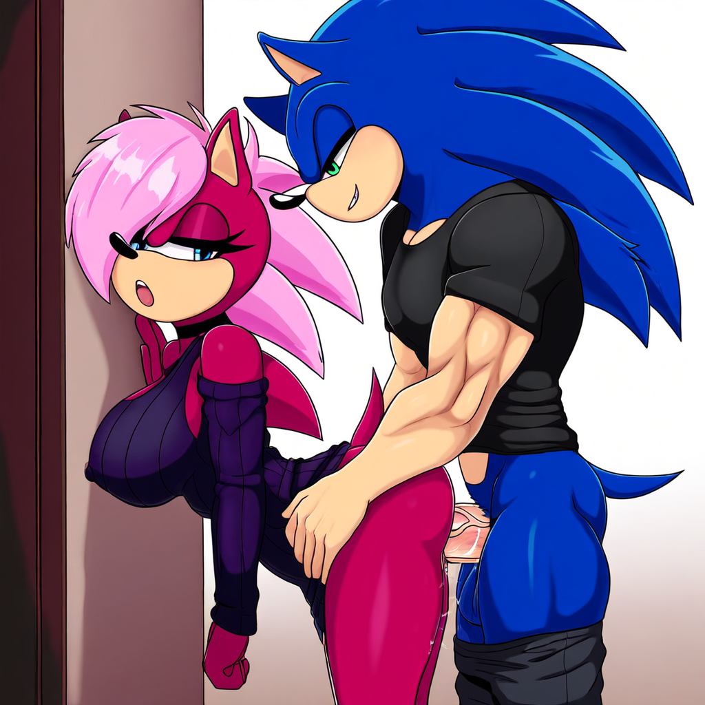 ai_generated ass blue_body breasts female green_eyes incest magenta_fur male male/female pink_hair sex sonia_the_hedgehog sonic_(series) sonic_the_hedgehog sonic_the_hedgehog_(series) sonic_underground straight veiny_penis