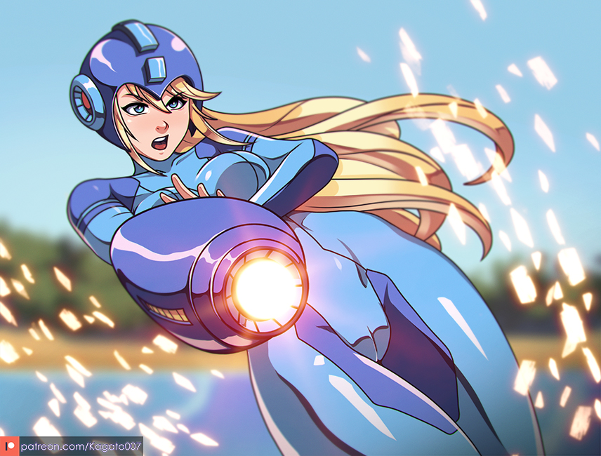 1girls alternate_costume blonde_female blonde_hair blue_eyes cameltoe cute cute_face female female_focus female_only hip_focus hips kagato007 long_hair mega_man mega_man(classic) mega_man_(cosplay) metroid nintendo open_mouth pussy samus_aran skin_tight solo solo_female solo_focus teeth tongue vagina very_long_hair zero_suit zero_suit_samus